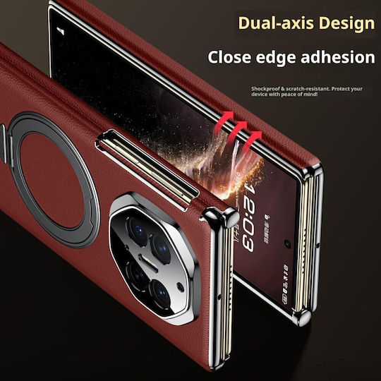 Sulada Umschlag Rückseite Leder Rot (Huawei Mate XT Ultimate 5G)
