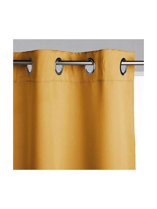 Atmosphera Комплект Затъмняващи Пердета с Копчета Жълти 135x240см