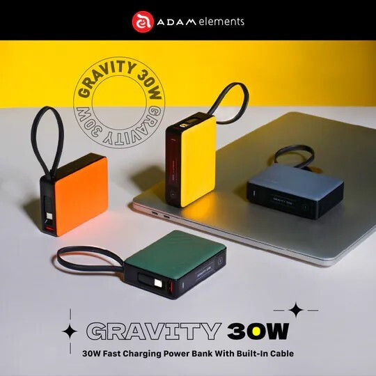 Adam Gravity Power Bank 10000mAh 30W cu Port USB-A Gri