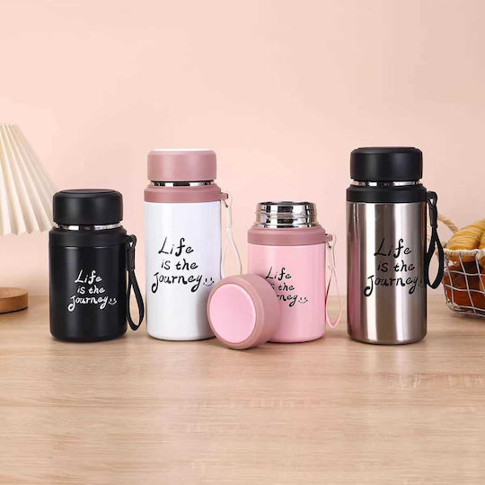 Stainless Steel / Plastic Thermos Bottle 800ml Black