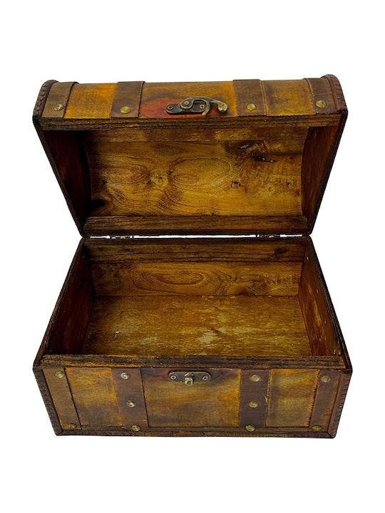Velve Κουτί Κοσμημάτων Ξύλινο Καφέ 27x18x19cm