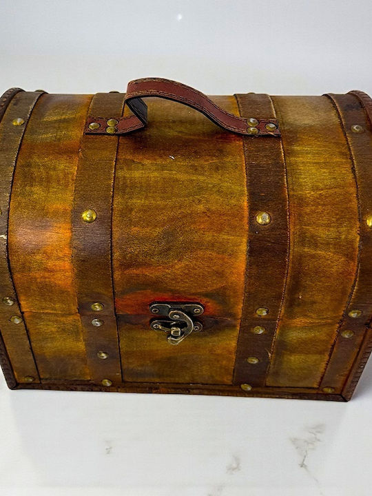 Velve Κουτί Κοσμημάτων Ξύλινο Καφέ 27x18x19cm