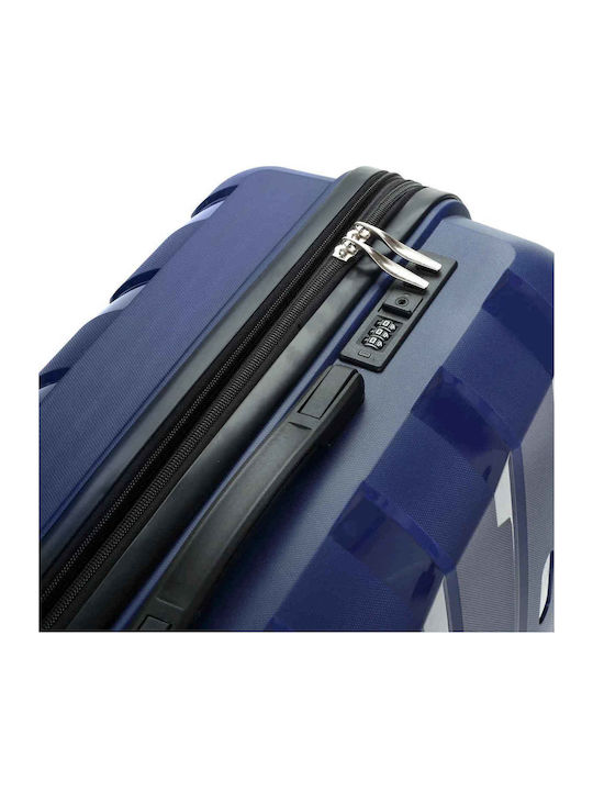 Seagull Large Travel Suitcase Hard Blue with 4 Wheels Height 76cm SG180-L-Blue