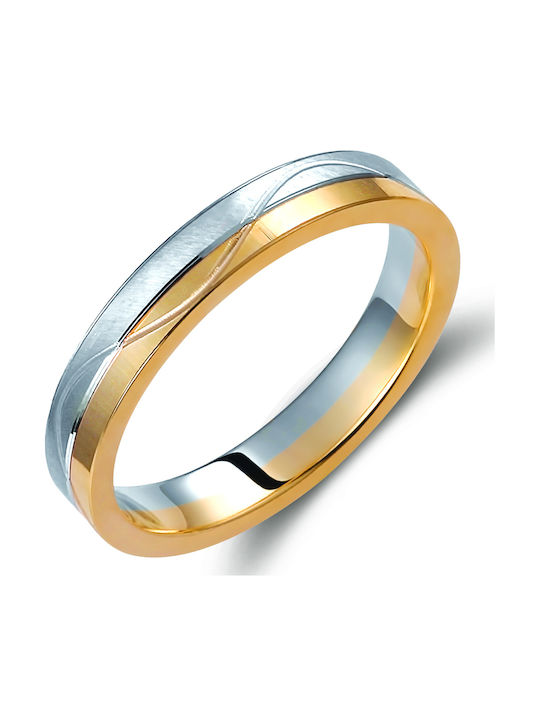 Valauro – Bicolour Wedding Rings 9K Thickness 3.50mm