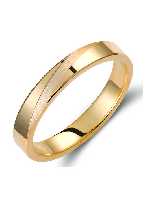 Βέρες Valauro Κίτρινο Χρυσό 9κ – Ματ – Πάχος 3.50mm