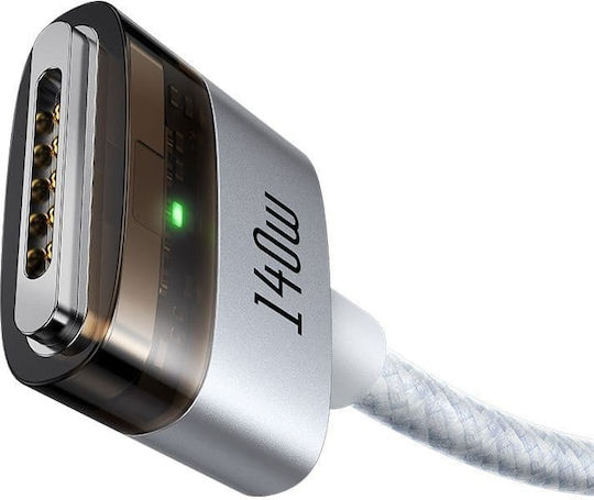 Mcdodo Magnetisch / LED USB 2.0 Kabel USB-C männlich - Magsafe 3 140W Weiß 2m