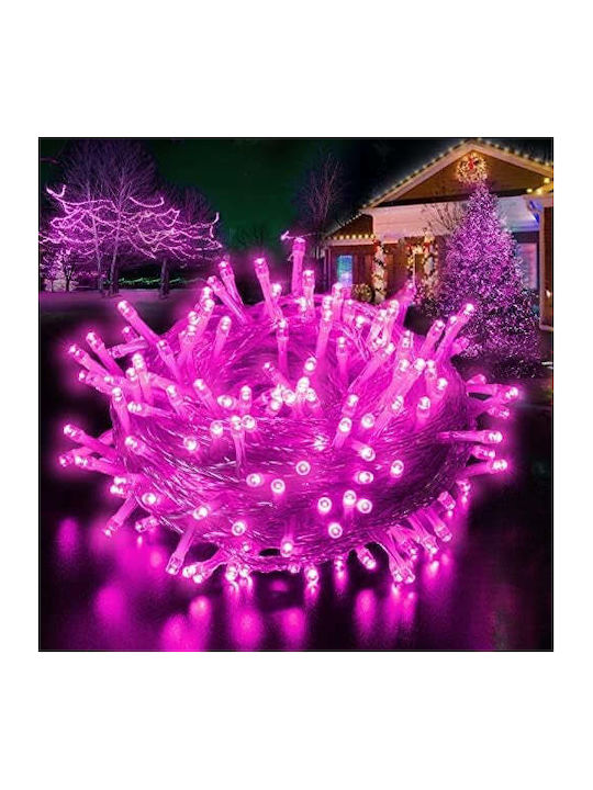 200 Lights LED 20m. Pink in String 1pcs 200 Lights LED 20m. Pink in String 1pcs