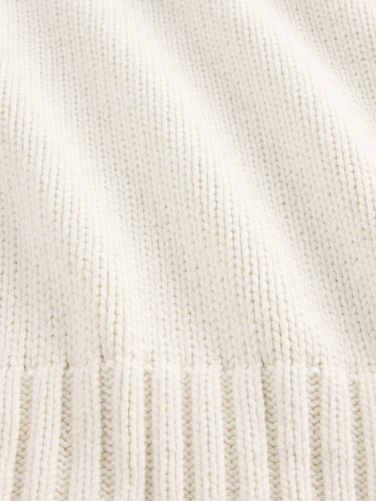 Women's Long Sleeve Crop Sweater Cotton Chino Beige