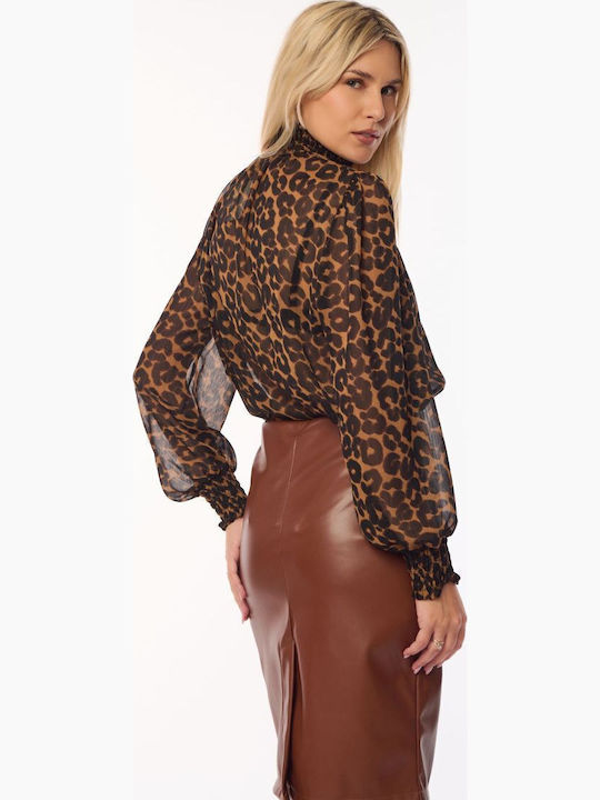 Γυναικείο Πουλόβερ Animal Print Μαύρο