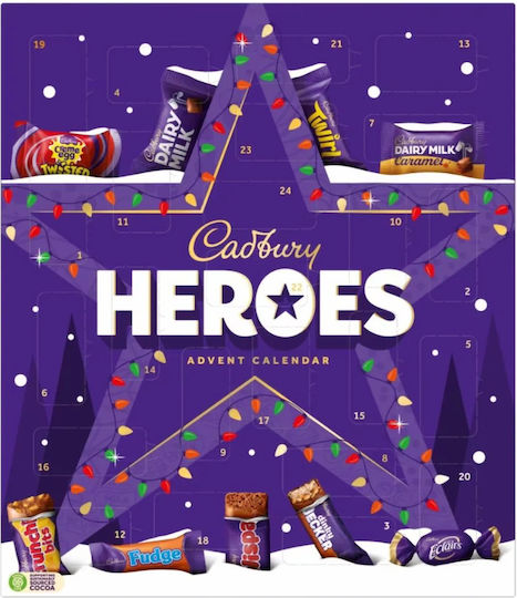 Cadbury Heroes Σοκολατάκια Γάλακτος Advent Calendar 230gr