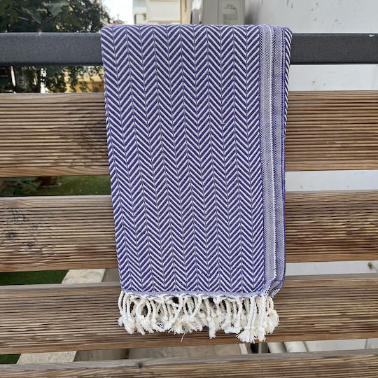 Pestemal Beach Towel Cotton Purple 180x100cm.