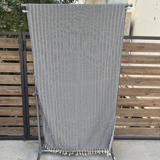 Pestemal Beach Towel Cotton Black 180x100cm.