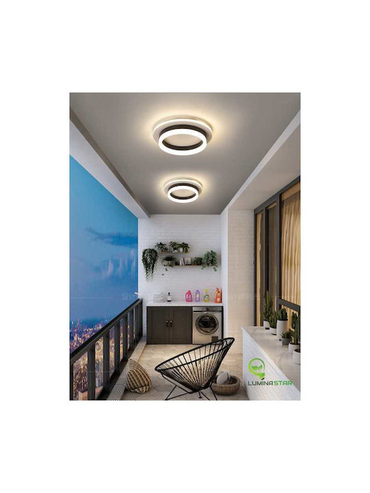 Lightplanet Πλαφονιέρα Οροφής Μαύρη με Ενσωματωμένο LED