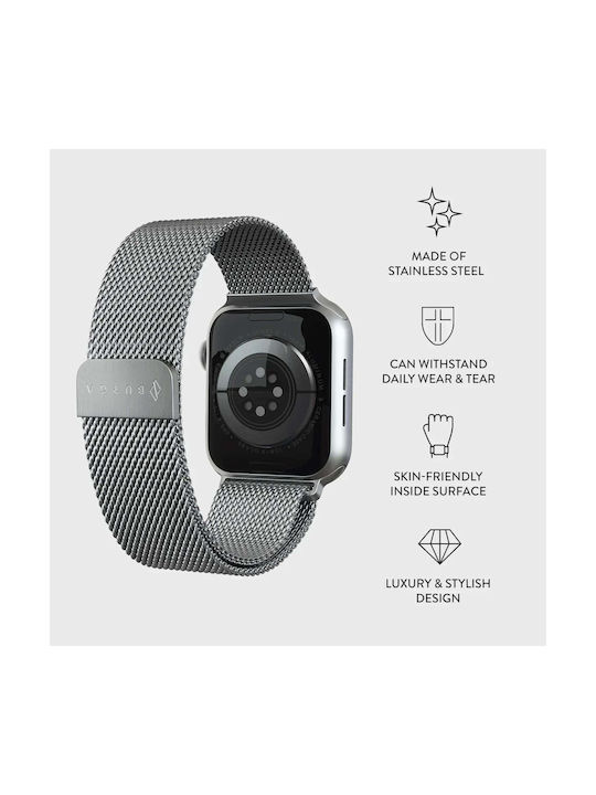 Burga Armband Silber (Apple Watch 4/5/6/7/8/9/10/11 - SE (1/2/3)) Burga Armband Silber (Apple Watch 4/5/6/7/8/9/10/11 - SE (1/2/3))