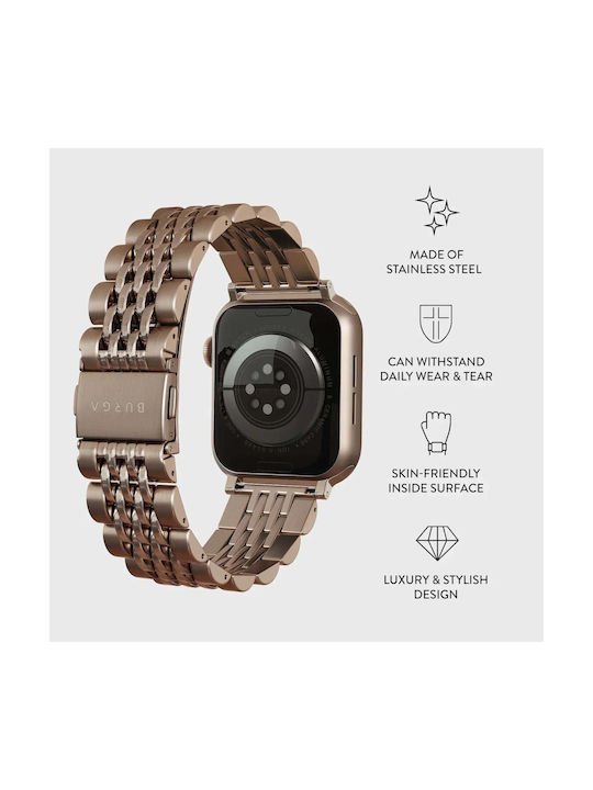 Burga Armband Rose Gold (Apple Watch 4/5/6/7/8/9/10/11, SE, Ultra) Burga Armband Rose Gold (Apple Watch 4/5/6/7/8/9/10/11, SE, Ultra)