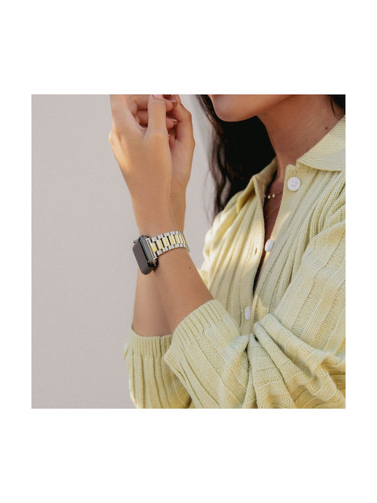 Burga Armband Rostfreier Stahl Gold (Apple Watch 4/5/6/7/8/9/10/11 - SE (1/2/3))