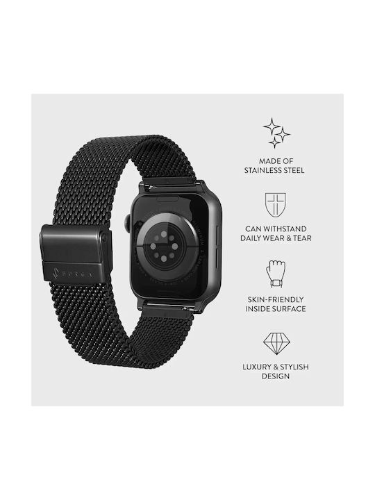 Burga Armband Schwarz (Apple Watch 4/5/6/7/8/9/10/11, SE, Ultra) Burga Armband Schwarz (Apple Watch 4/5/6/7/8/9/10/11, SE, Ultra)