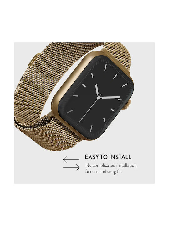 Burga Armband Rostfreier Stahl Gold (Apple Watch 4/5/6/7/8/9/10/11, SE, Ultra)