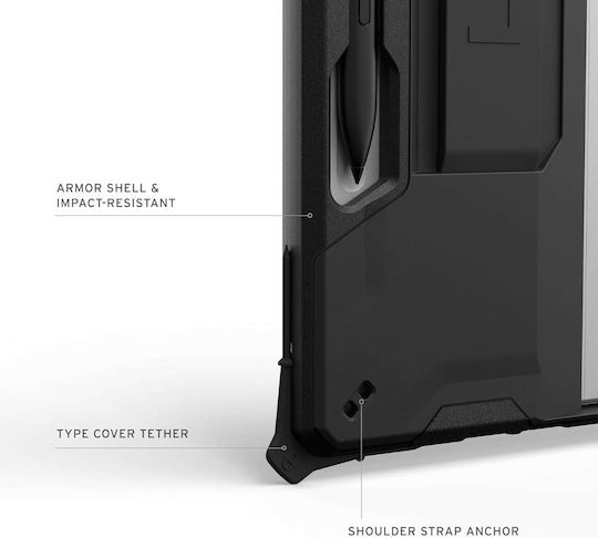 UAG Scout Back Cover Durable with Keyboard Blacη (Microsoft Pro 12" (1ης - 2025)) 324022114040
