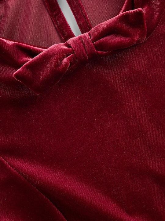 Kinderkleid Kurzärmelig Samt Red Delicious