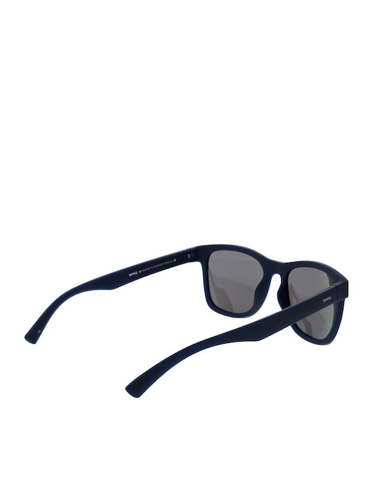 Invu Men's Sunglasses with Navy Blue Plastic Frame and Blue Polarized Mirror Lens B2300B