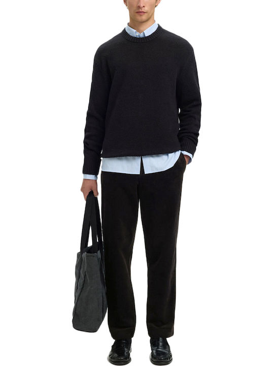 Pantaloni Elastic cu Croială Normală Black