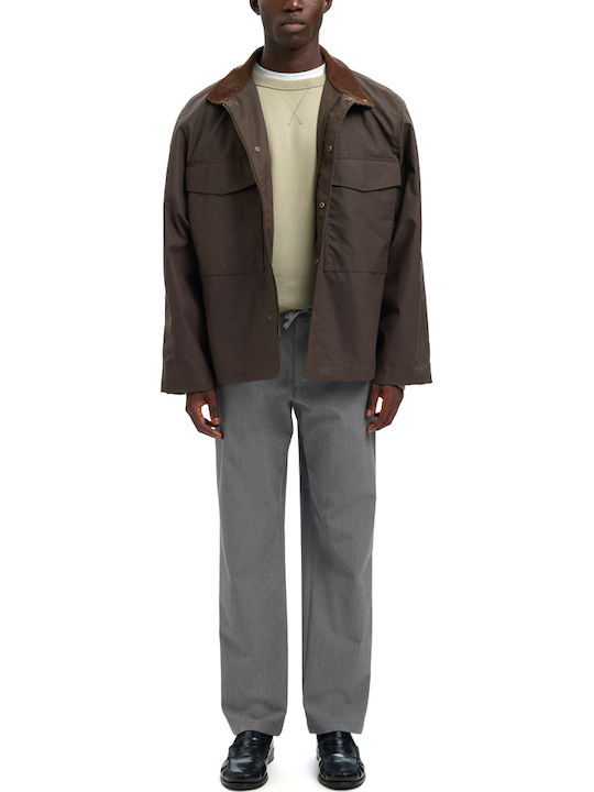 Trousers Elastic in Regular Fit Gray