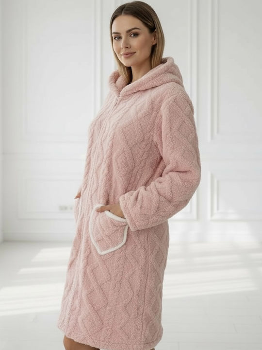 Зимна Дамска Халат Pink