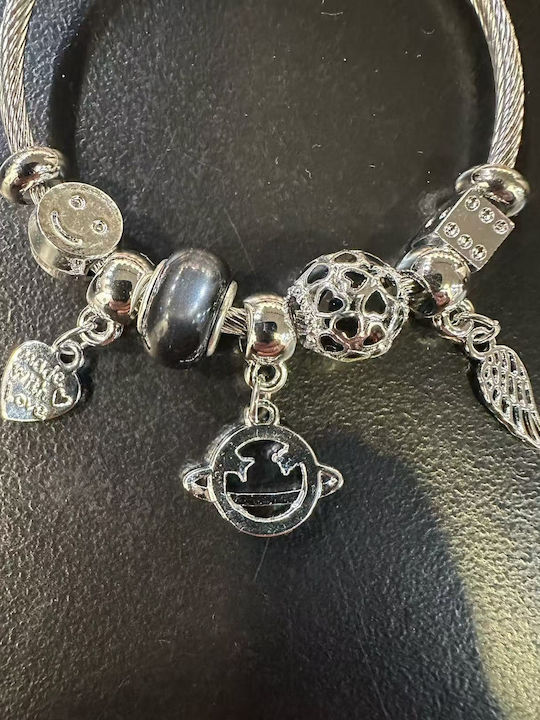 King Women's Steel Handcuff Bracelet