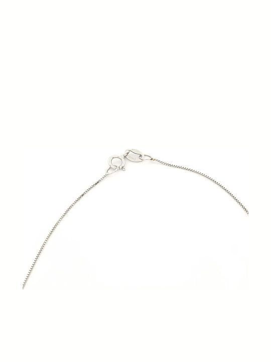 Women's White Gold Cross 18K with Chain