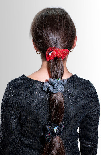 Scrunchie Τούλινο Ασημί Frost Glow Scrunchie