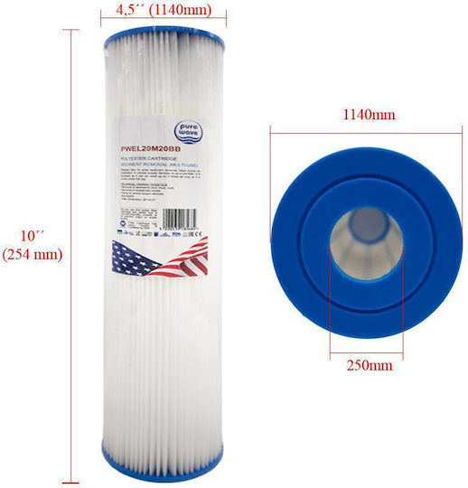 Water Filter Replacement Reverse Osmosis (RO) / for Faucet 20" 20 μm