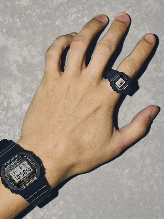 Casio Ψηφιακό Ανδρικό Ρολόι Μπαταρίας με Κίτρινο Καουτσούκ Λουράκι