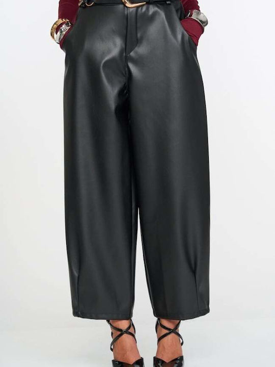 Women's Fabric Trousers Black