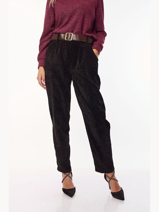 Damen Stoff Hose Black