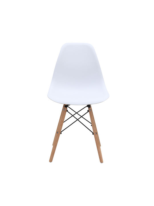 Nova Dining Room Polypropylene Chair White - Natural 46x51x80cm