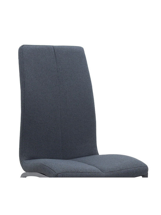 Fina Dining Room Fabric Chair Anthracite - Black 43x58x95cm