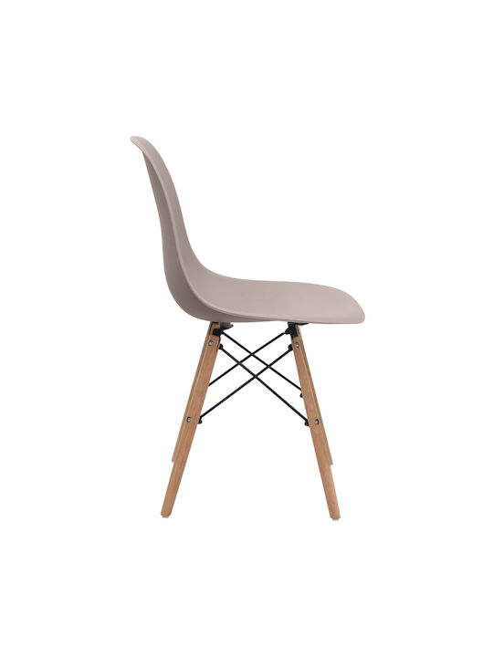 Nova Dining Room Polypropylene Chair Cappuccino 46x51x80cm