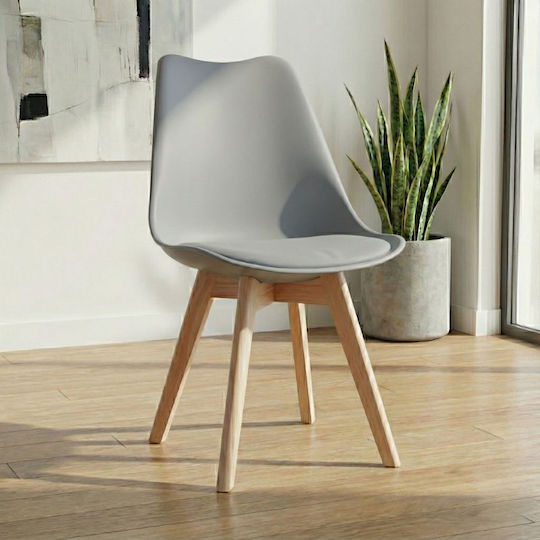 Viva Dining Room Polypropylene Chair Grey - Natural 48.5x54x80cm