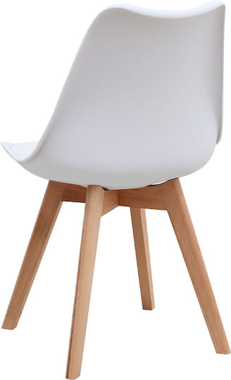 Viva Dining Room Polypropylene Chair White - Natural 48.5x54x80cm
