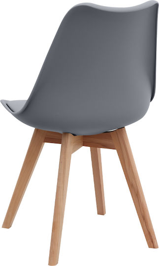 Viva Dining Room Polypropylene Chair Grey - Natural 48.5x54x80cm