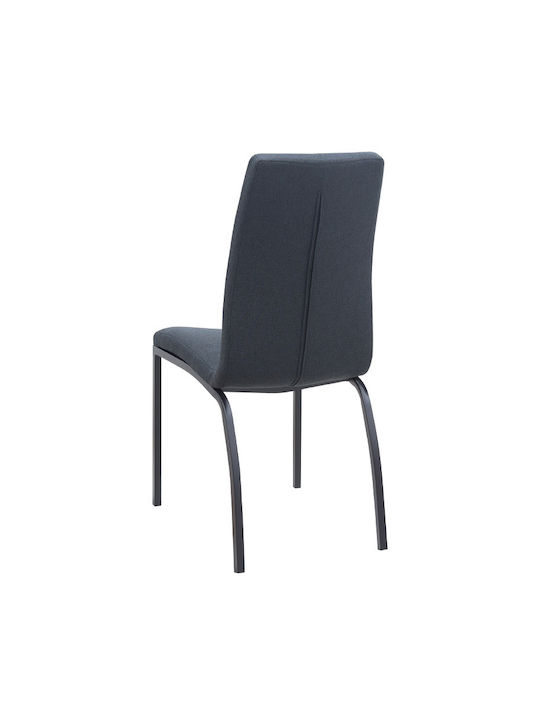 Fina Dining Room Fabric Chair Anthracite - Black 43x58x95cm