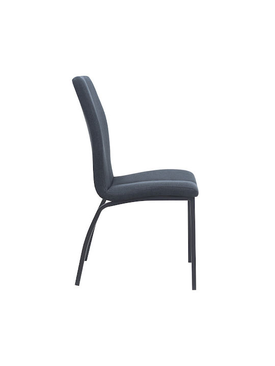 Fina Dining Room Fabric Chair Anthracite - Black 43x58x95cm