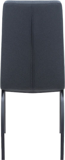 Fina Dining Room Fabric Chair Anthracite - Black 43x58x95cm