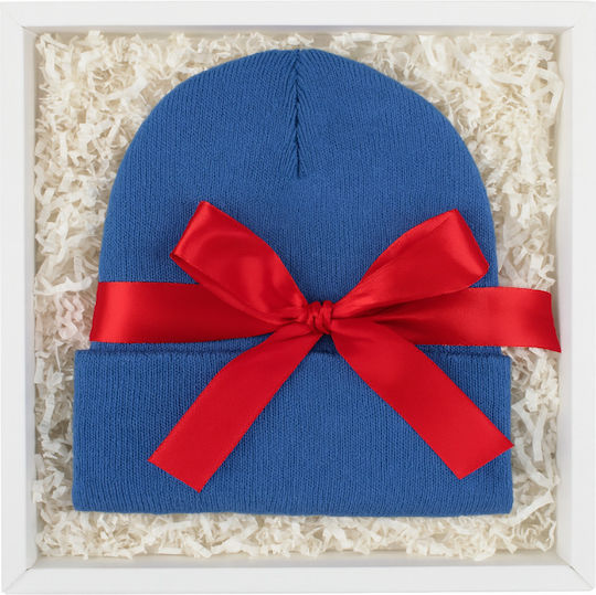 Beanie Unisex Beanie Gestrickt in Blau Farbe