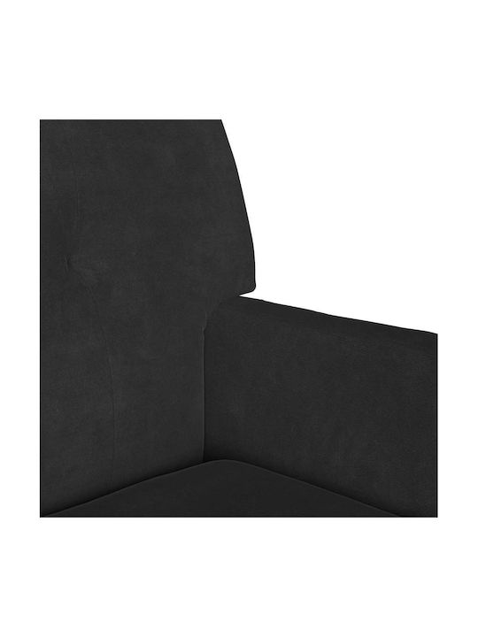 Doppelsitzer Sofa Samt Schwarz 112x65,5x75cm