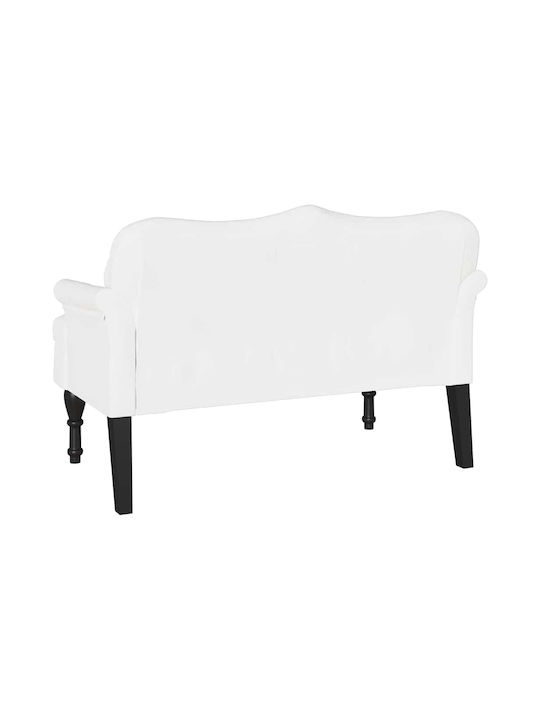Διθέσιος Καναπές Δερματίνη Λευκό 120.5x65x75εκ.