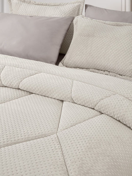 Saint Clair Duvet Cover Queen 220x240cm Ivory 660 GSMGsm