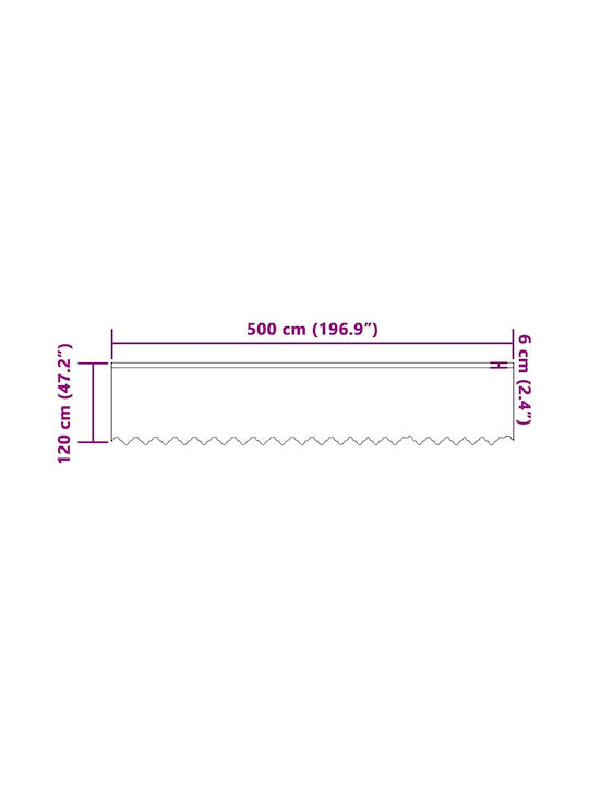 vidaXL Перде за Прозорец с Презрамки Бяло 500x120см