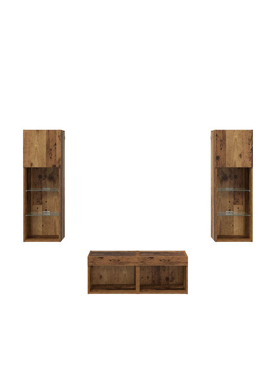 Wohnzimmer TV-Einheit Artisan Oak mit Beleuchtung L40xB30xH30cm